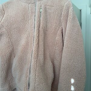 Calvin Klein Cozy Pink Sherpa Zip-Up Jacket
